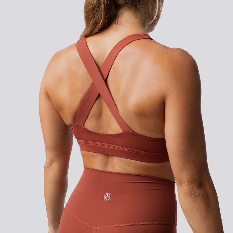 Super Savings Your Essential Sports Bra (Brick Red)