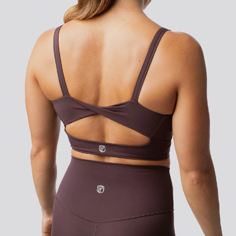 Huge Discounts Your Go to Sports Bra (Deep Plum)