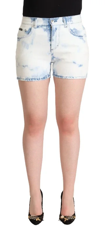 Special Promotion Dolce & Gabbana Chic  blue Mid-Waisted Women's Shorts