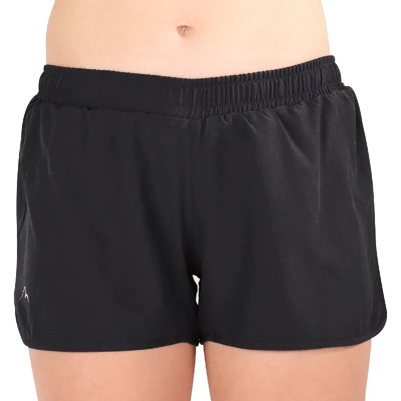 Savings Event More Mile Racer Split Womens Running Shorts - Black