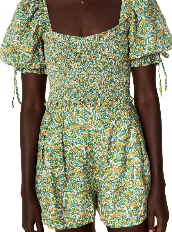 Discount Mania Ondine Short In Lynette Floral Print