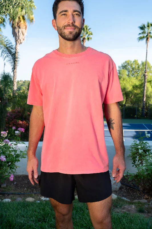 Vitality Retro Uni Tee - Neon Coral