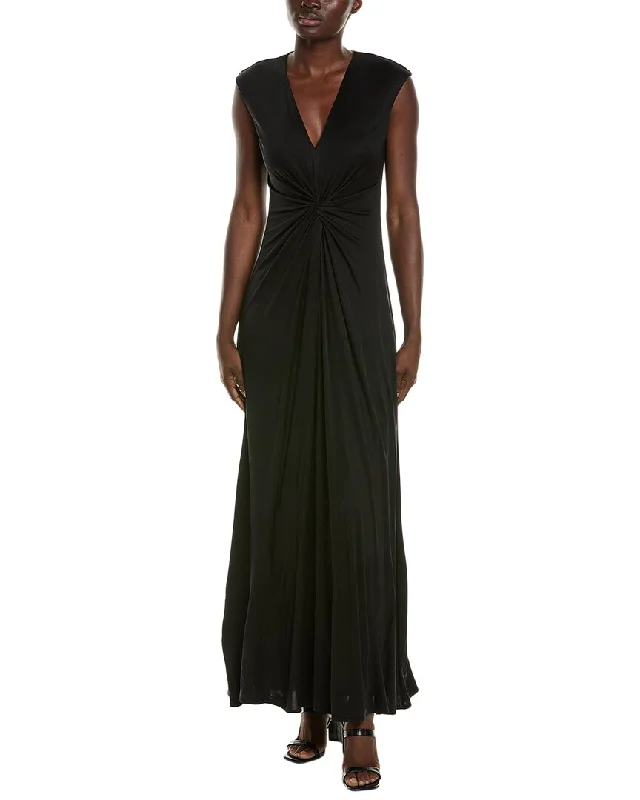 Don't Miss St. John V-Neck Silk Gown