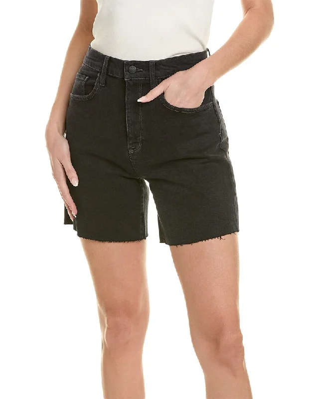 Act Now Triarchy Ms. Florence-Mid Loved Black High-Rise Cut-Off Short