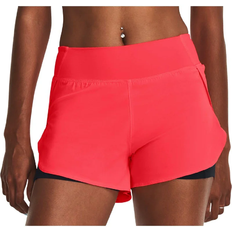 Deal Explosion Under Armour Flex Woven 2 In 1 Womens Training Shorts - Pink