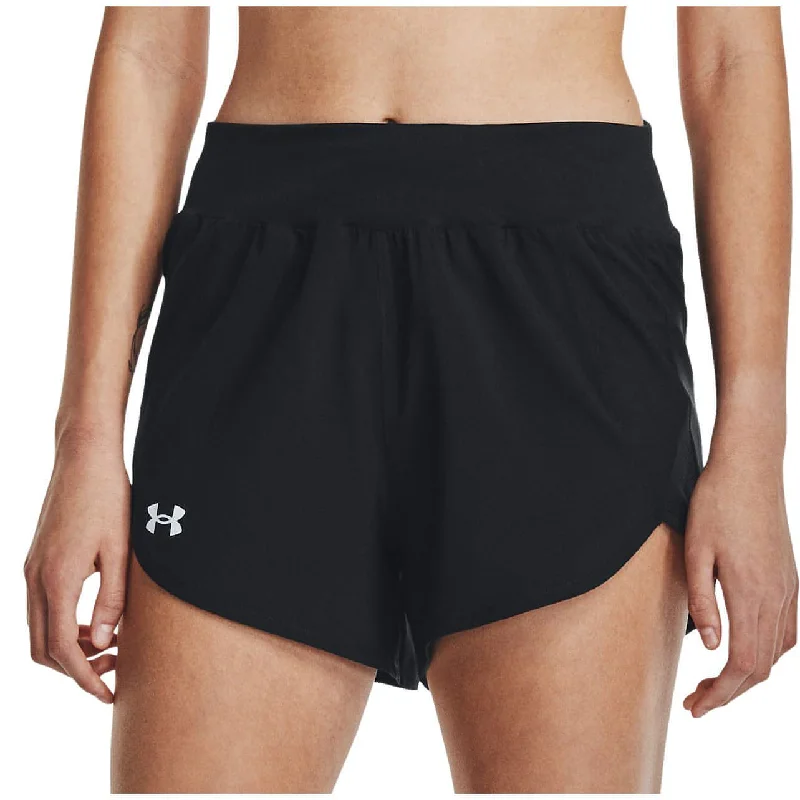 Closeout Sale Under Armour Fly By Elite High-Rise Womens Running Shorts - Black