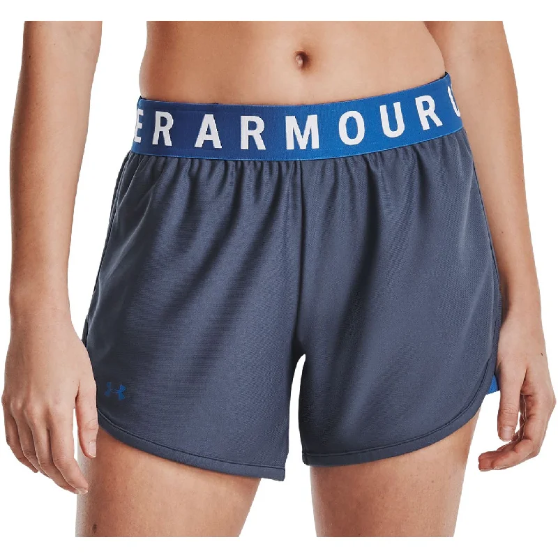 Can't Miss Under Armour Play Up 5 Inch Womens Running Shorts - Blue