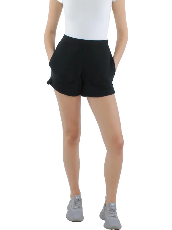 Big Savings Womens Mini Ribbed Trim Casual Shorts