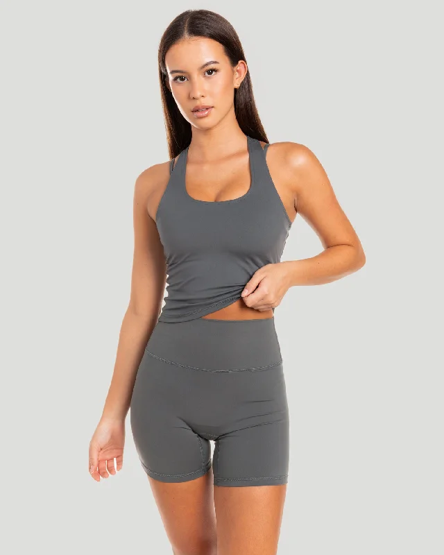 Aura Racer Tank - Cloud Grey