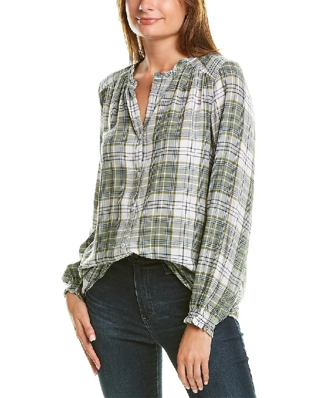 Special Price BEACHLUNCHLOUNGE ELLY PLAID SHIRT