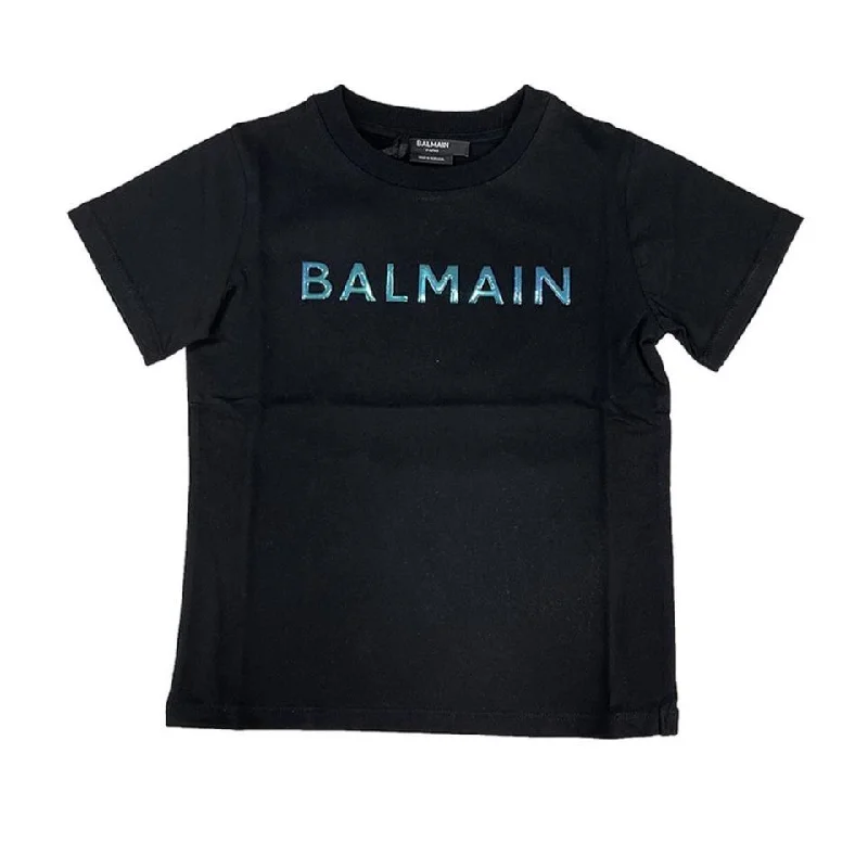 Black T-Shirt With Rubberized Logo