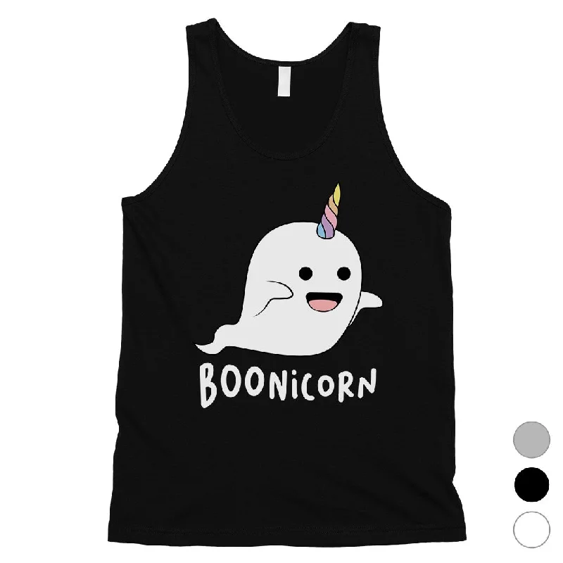 Boonicorn Cute Halloween Costume Funny Ghost Unicorn Mens Tank Top