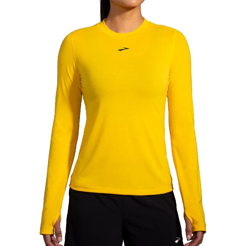 Limited Availability Brooks High Point Long Sleeve Womens Running Top - Yellow