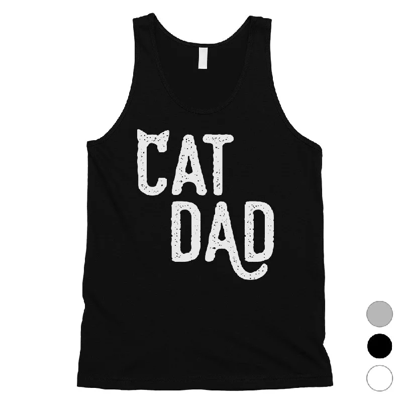 Cat Dad Mens Badass Passionate Cool Fun Father's Day Sleeveless Top