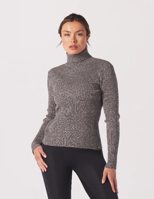 Unbeatable Prices Couture Rib Turtle Neck: Charcoal Heather
