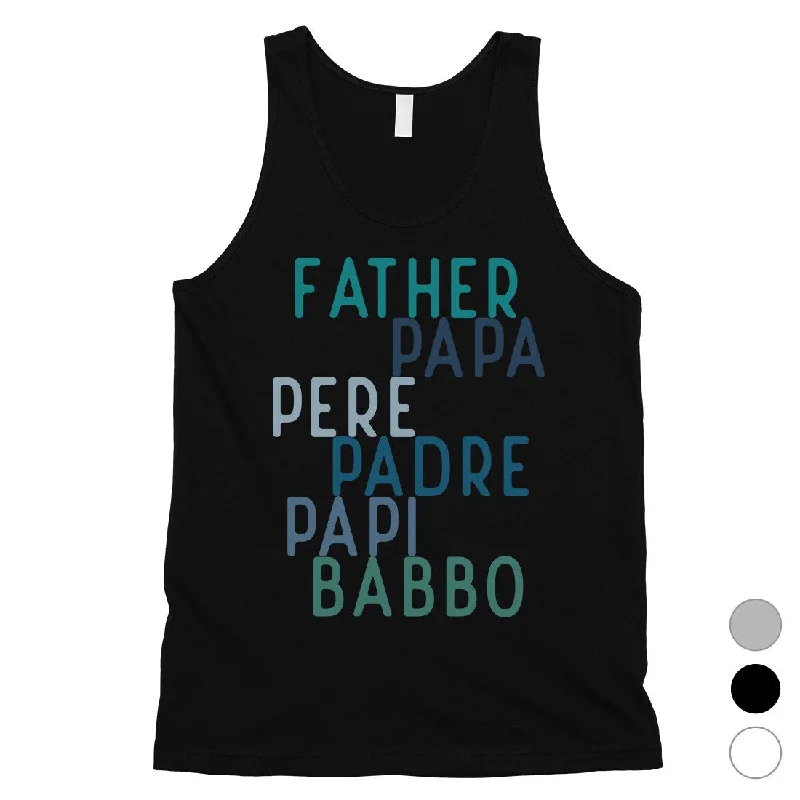 Dad Different Languages Mens Creative Father's Day Sleeveless Top