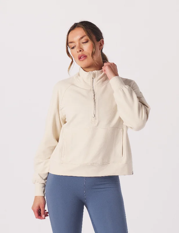 Final Sale Daily Scuba 1/4 Zip: Oatmilk