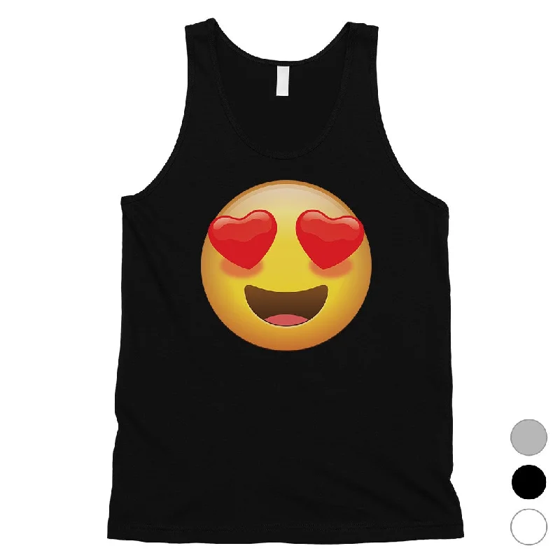 Emoji-Heart Eyes Mens Loving Cute Sweet Cool Tank Top Birthday Gift