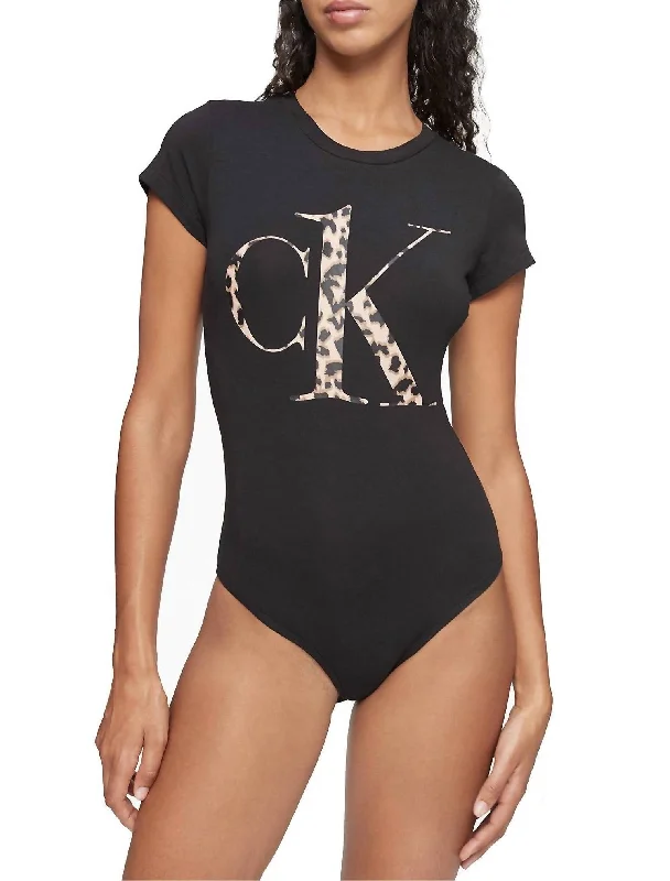 Flash Deals Glisten Bodysuit In Black