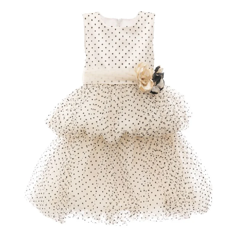 Gold Polka Dot Mozelle Dress