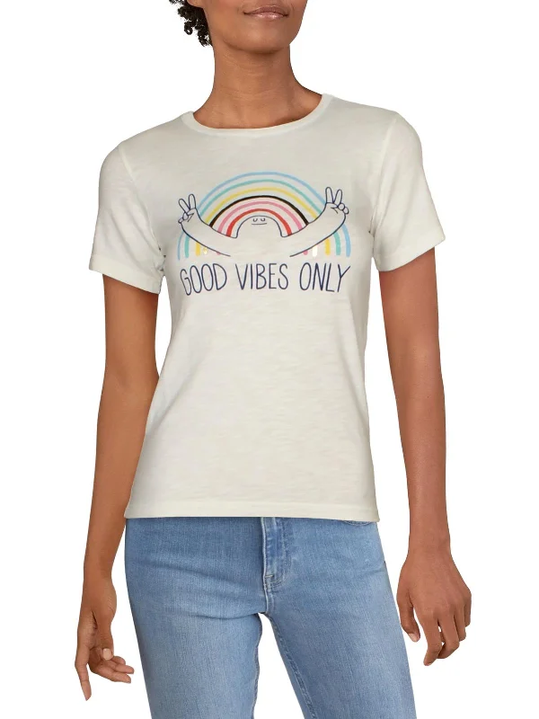 Early Access Juniors Good Vibes Only Womens Graphic Short Sleeve T-Shirt