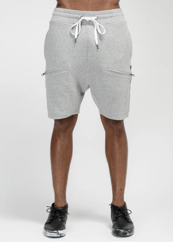 Konus Men's Side Zip Pocket Shorts in Gray