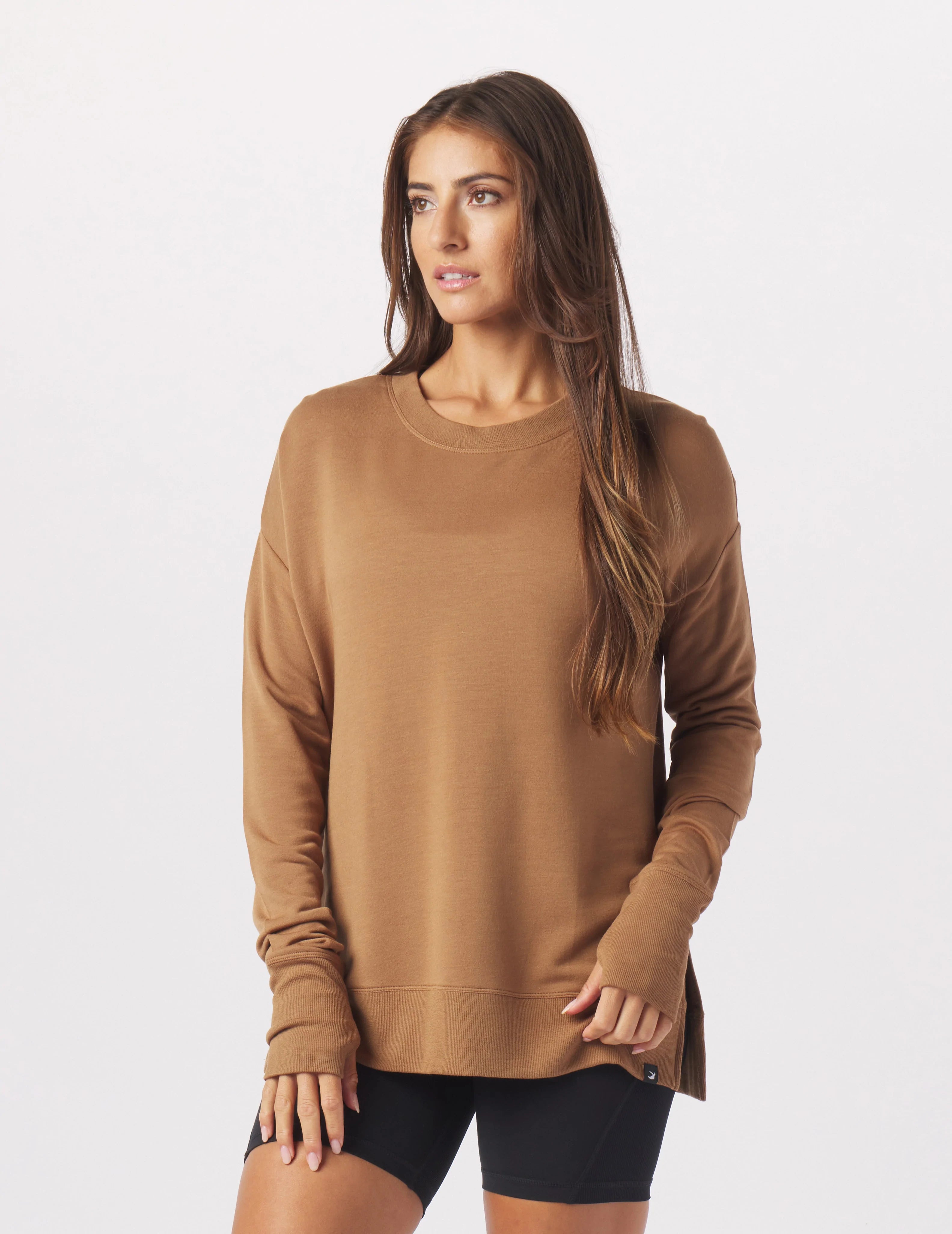 Closeout Lounge Long Sleeve: Almond