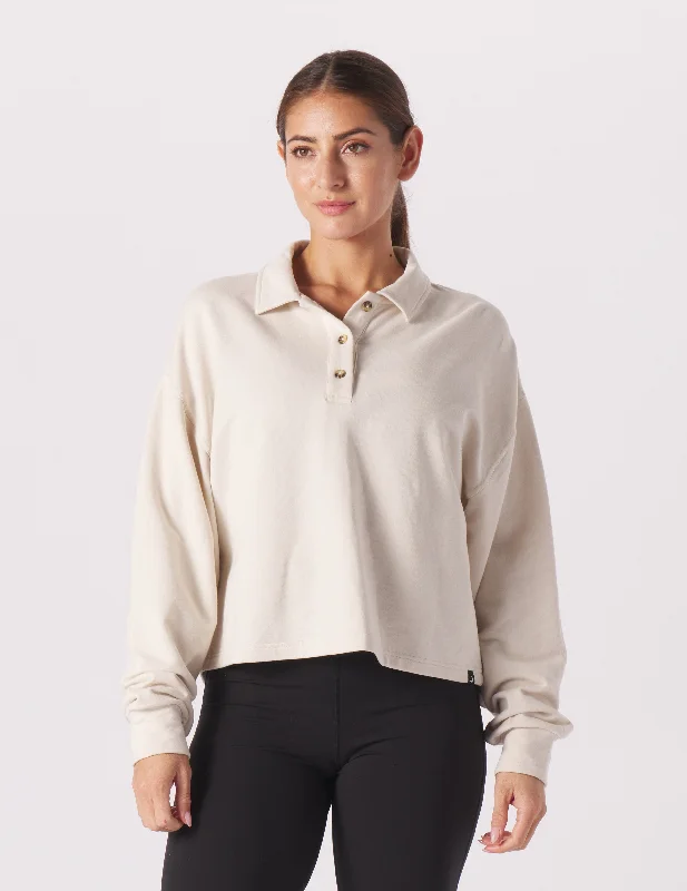 Weekend Special Lounge Skimmer Polo: Oatmilk