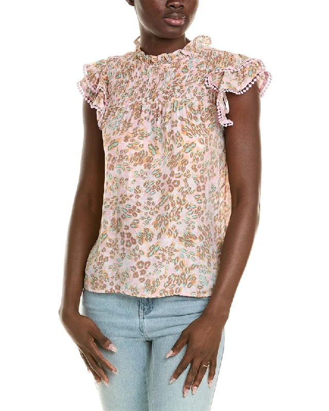 Deep Discounts Nanette Nanette Lepore Smocked Yoke Top