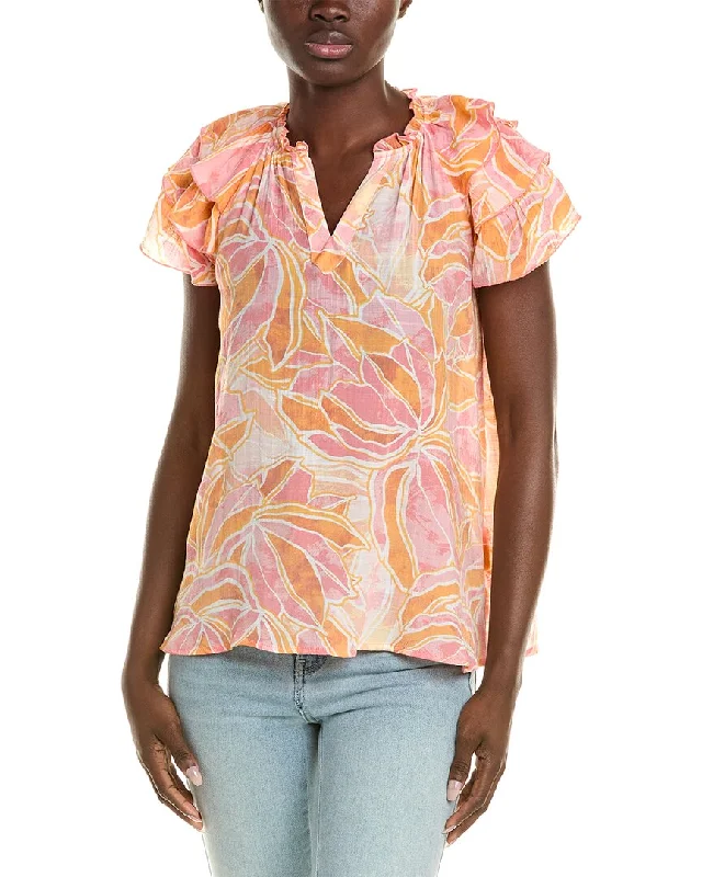 Midnight Madness Nanette Nanette Lepore Tiered Flutter Sleeve Top
