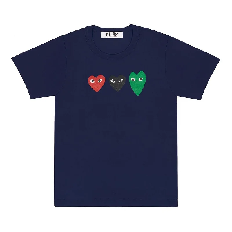 Navy Triple Heart T-Shirt