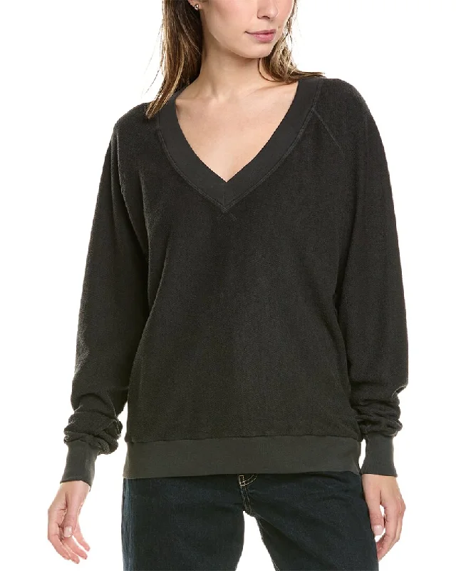 Discount Extravaganza perfectwhitetee Reversed V-Neck Sweatshirt