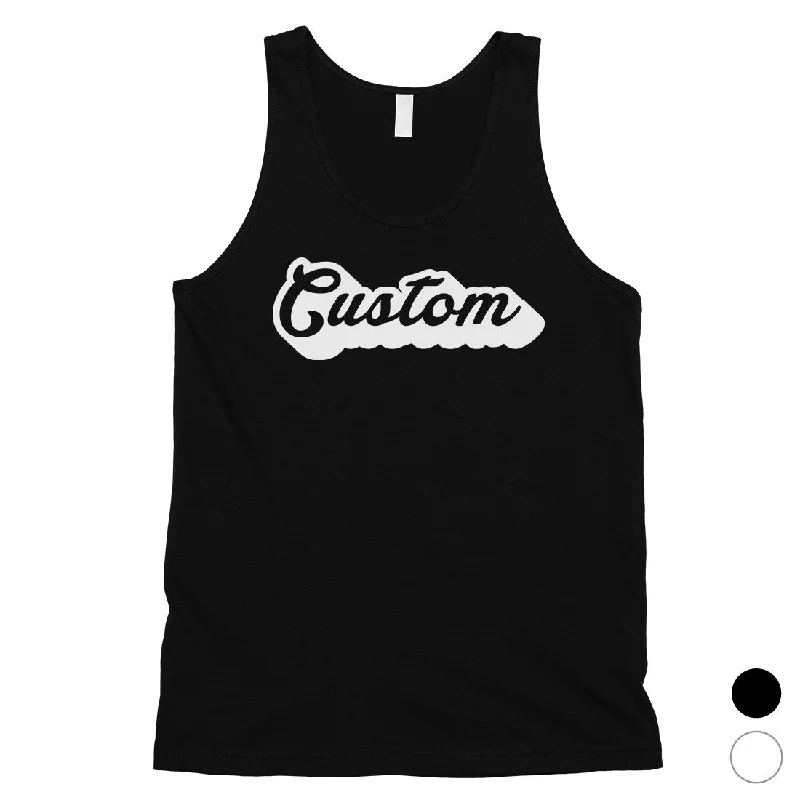 Pop Up Text Playful Fun Mens Personalized Tank Tops Friend Gift