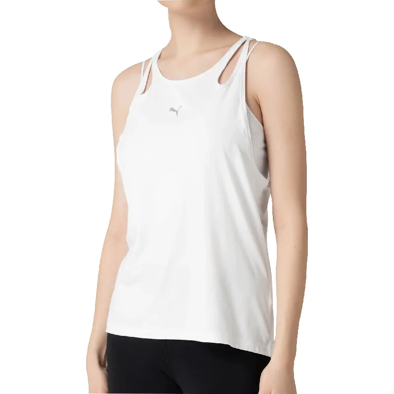 Shop and Save Puma Run Cloudspun Womens Running Vest Tank Top - White