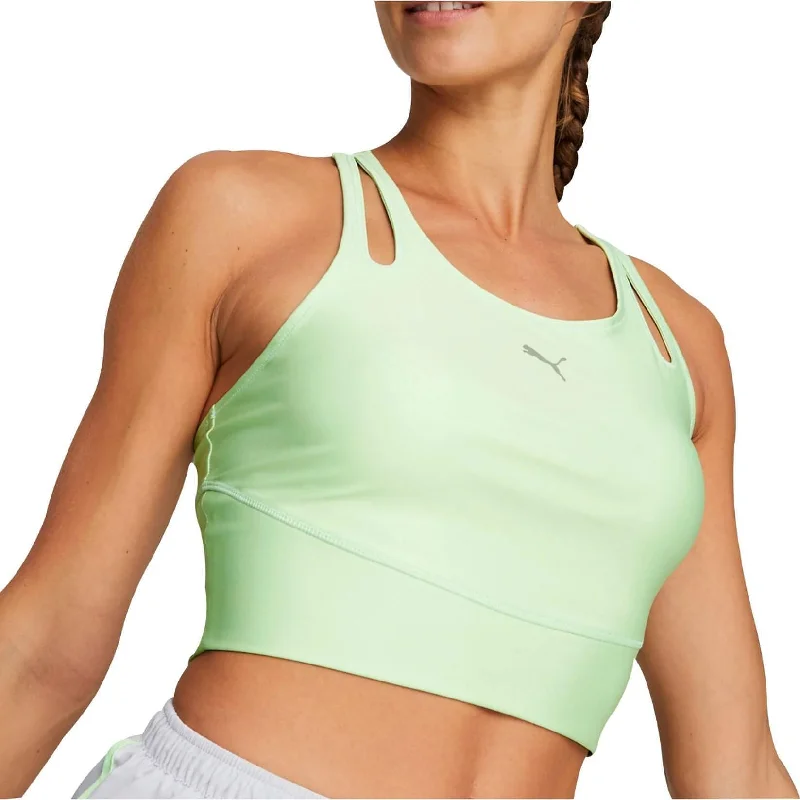 Huge Discounts Puma Run Ultraform Womens Running Cropped Vest Tank Top - Green