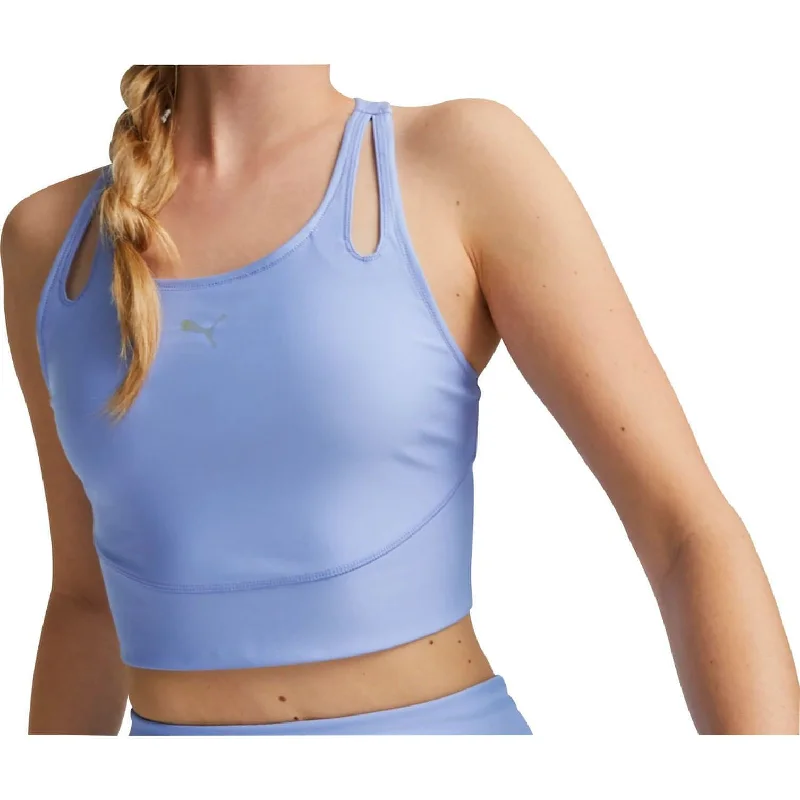 New Markdowns Puma Run Ultraform Womens Running Cropped Vest Tank Top - Purple