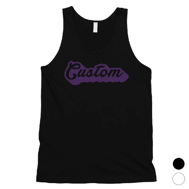 Purple Pop Up Text Fun Cool Custom Mens Personalized Tank Tops Gift