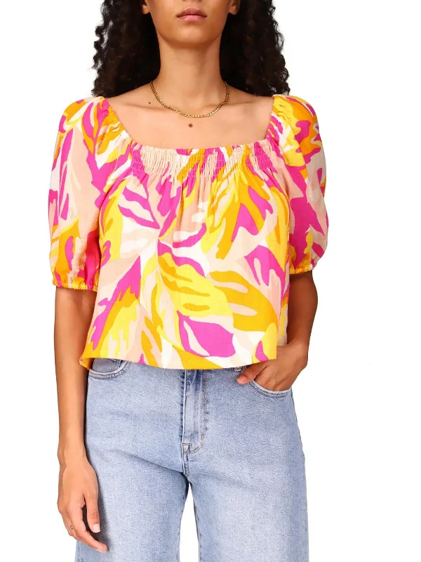 Epic Deals Real Love Womens Square Neck Printed Pullover Top