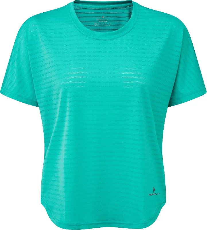 Unmissable Offer Ronhill Life Agile Short Sleeve Womens Running Top - Green