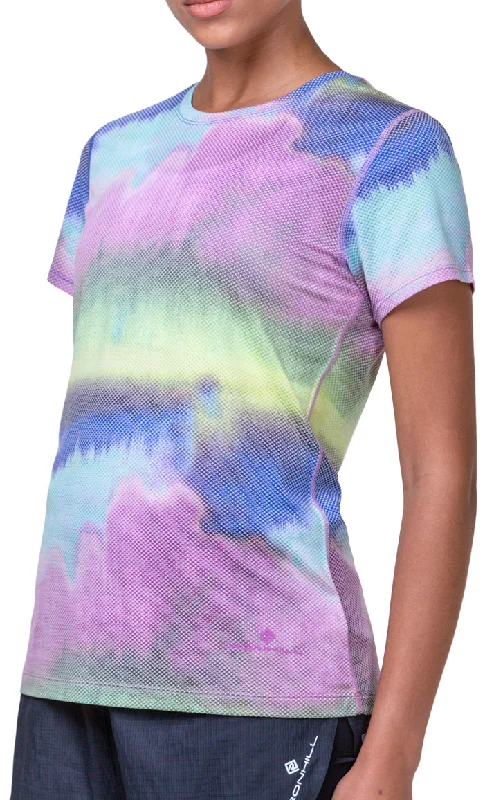 Low Prices Ronhill Tech Golden Hour Short Sleeve Womens Running Top - Multi