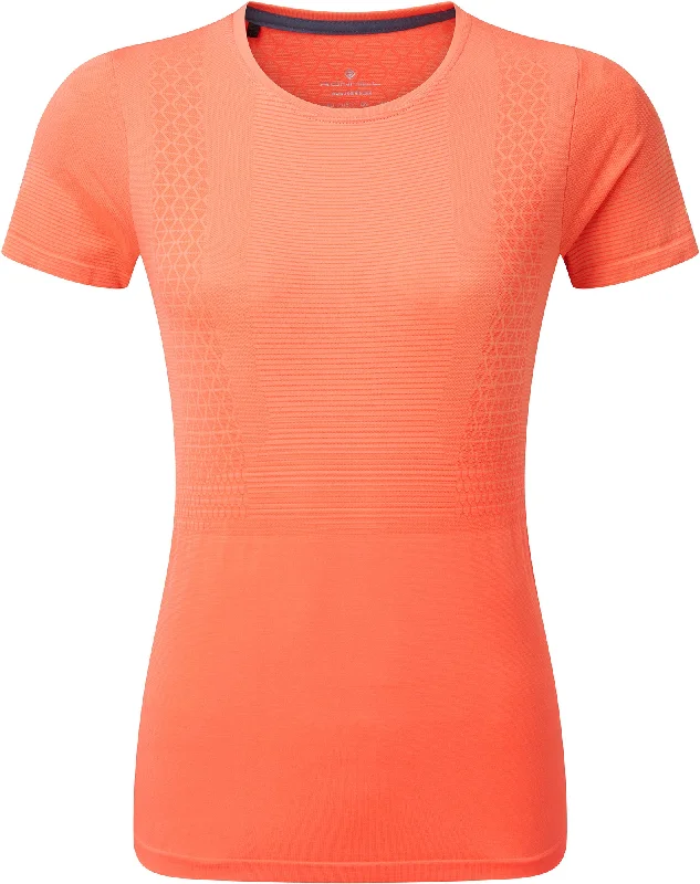 Lowest Prices Ronhill Tech Marathon Short Sleeve Womens Running Top - Orange