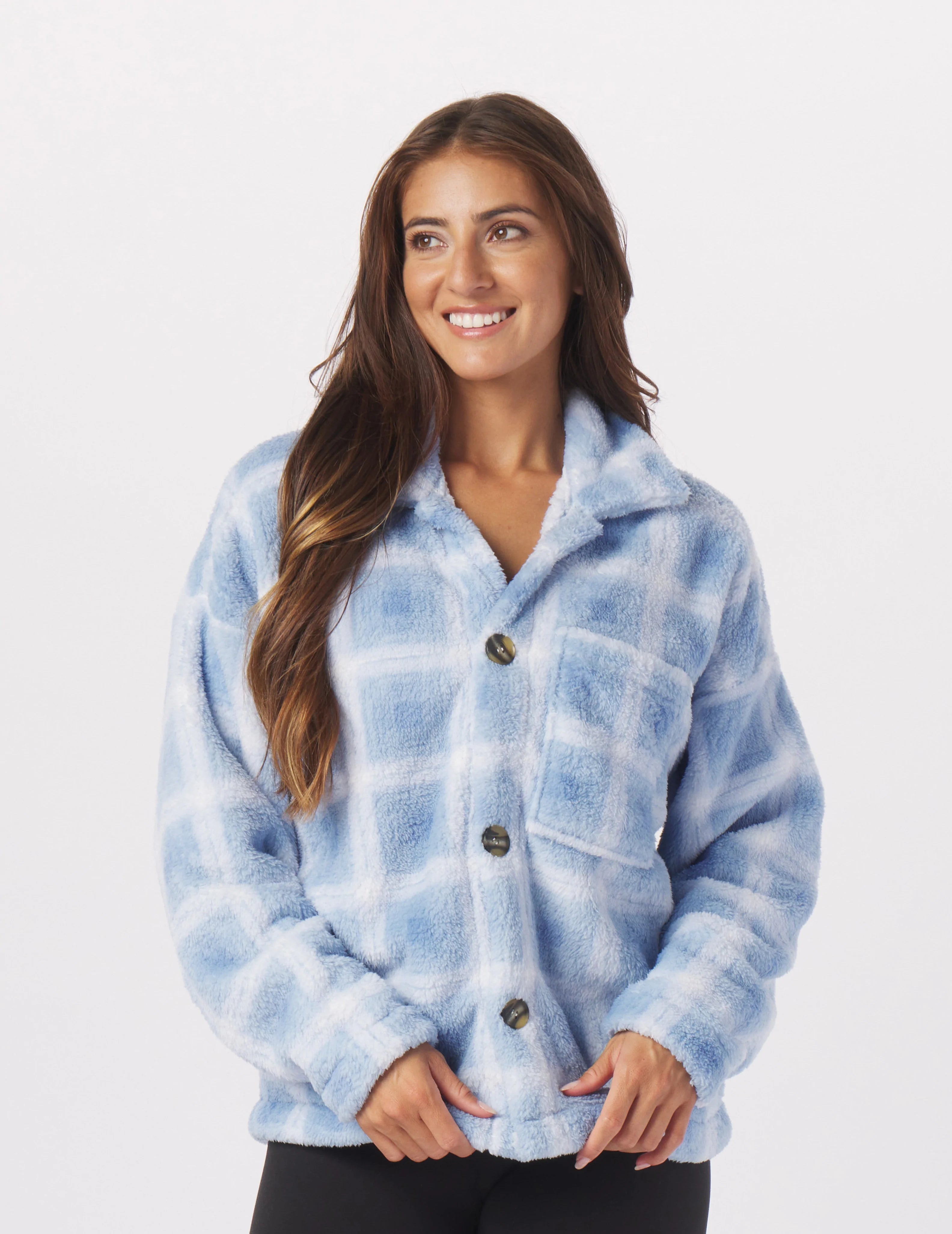 Special Buy Show-Stopping Shacket: Ice Blue Jackson Plaid