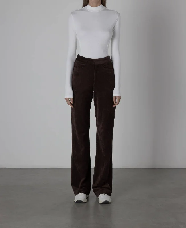 Act Fast Silk Rib L/s Paneled Mockneck In Cloud