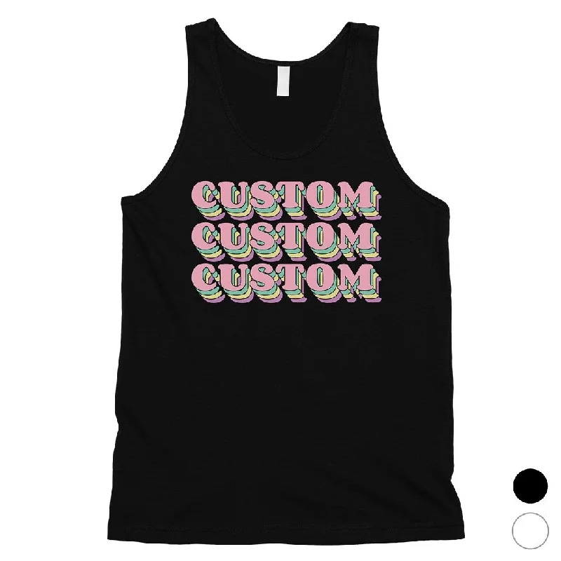 Sorority Theme Pink Top Text Fresh Mens Personalized Tank Tops Gift