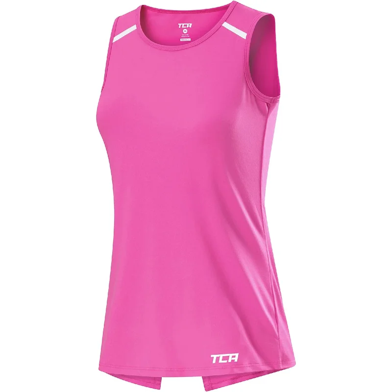 Blowout Deals TCA Crossback Cooling Womens Training Vest Tank Top - Pink