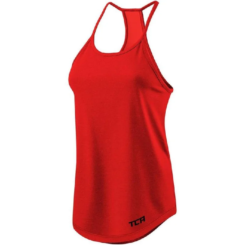 Discount Extravaganza TCA Switch Up Reversible Womens Running Vest Tank Top - Red