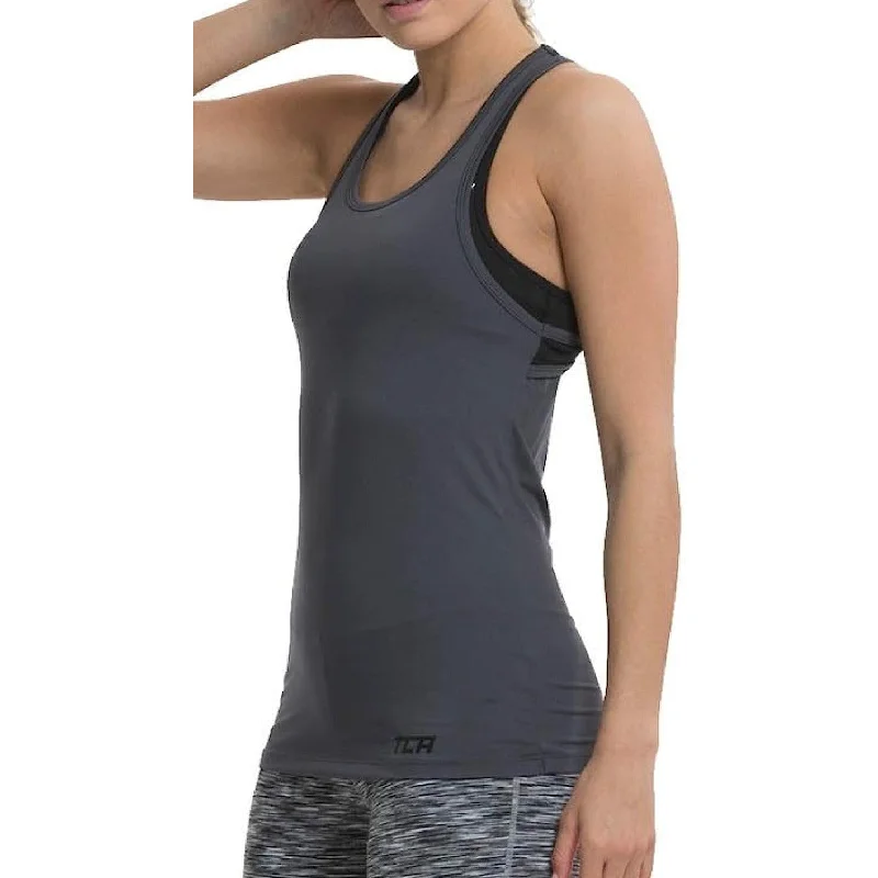 Discount Deals TCA Tech Racerback Womens Running Vest Tank Top - Grey