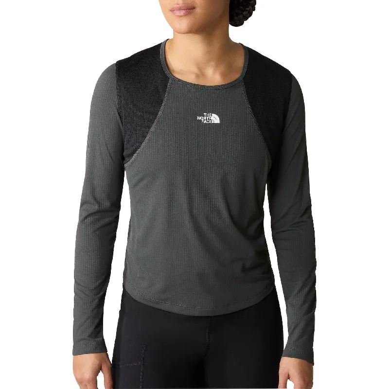 New Markdowns The North Face Lightbright Long Sleeve Womens Running Top - Grey