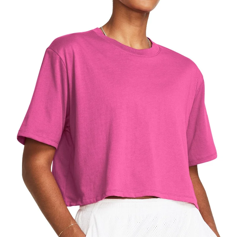 Customer Appreciation Sale Under Armour Campus Boxy Crop Short Sleeve Womens Training Top - Pink