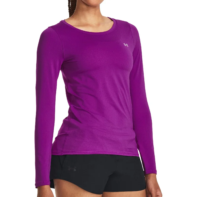 Lowest Price Under Armour HeatGear Long Sleeve Womens Training Top - Purple